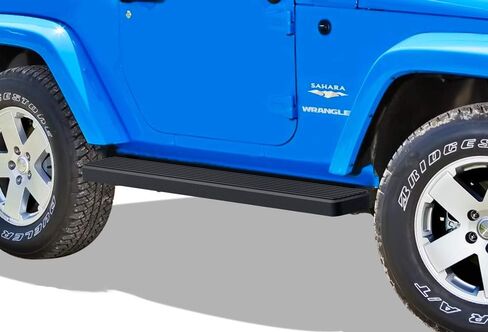 APS (Stainless Steel Black Powder Coated 6in) Running Boards Nerf Bars Side Steps Compatible with Jeep Wrangler JK 2007-2018 2-Door (Factory Sidesteps or Rock Rails Have to Be Removed) in Saudi Arabia
