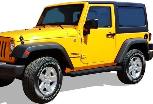 APS (Stainless Steel Black Powder Coated 6in) Running Boards Nerf Bars Side Steps Compatible with Jeep Wrangler JK 2007-2018 2-Door (Factory Sidesteps or Rock Rails Have to Be Removed) in Saudi Arabia