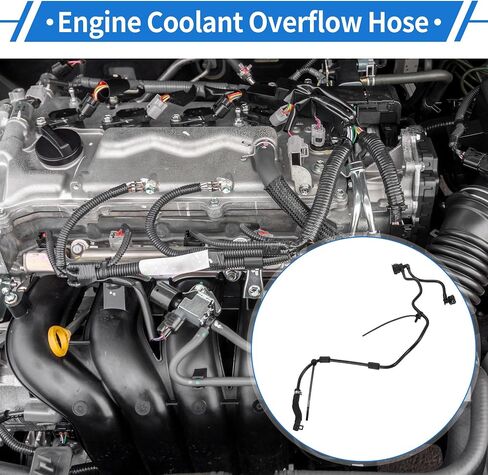 1 Pc Engine Coolant Overflow Hose for Mercedes-Benz C300 2015-2018 C350e 2016-2018 Good Sealing Plastic Black Radiators Coolant Hose in Saudi Arabia