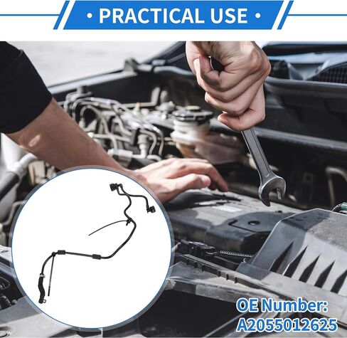1 Pc Engine Coolant Overflow Hose for Mercedes-Benz C300 2015-2018 C350e 2016-2018 Good Sealing Plastic Black Radiators Coolant Hose in Saudi Arabia
