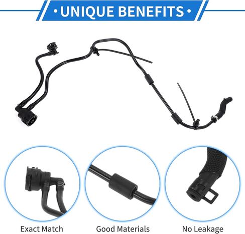 1 Pc Engine Coolant Overflow Hose for Mercedes-Benz C300 2015-2018 C350e 2016-2018 Good Sealing Plastic Black Radiators Coolant Hose in Saudi Arabia