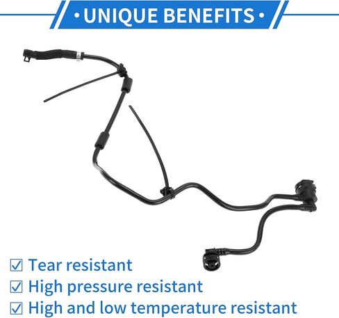 1 Pc Engine Coolant Overflow Hose for Mercedes-Benz C300 2015-2018 C350e 2016-2018 Good Sealing Plastic Black Radiators Coolant Hose in Saudi Arabia