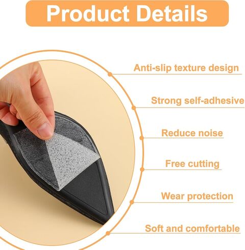 6 Pcs Sole Protector, Self-Adhesive High Heel Pads Sneaker Sole Protector Red Bottom Shoe Protectors Shoes Grips on Bottom Clear Soles Sticker for High Heels Anti-Slip Shoe Grip Noise Reduction in Saudi Arabia