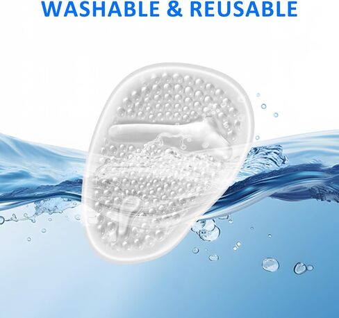 2 Pair Ball of Foot Cushions, Arch Support Insoles for Sandals and Heels, Non Slip Soft Heel Cushions, 1/3" Thick Heel Pads for Women Foot Pain Relief, Fit Any Size, Clear in Saudi Arabia