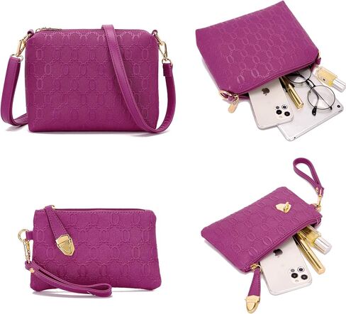Purse for Women Fashion Medium Shoulder Bag Crossbody Bag Top Handle Tote Handbag Set 4PCS in Saudi Arabia