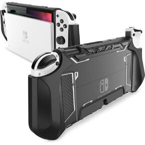 Mumba Dockable Case for Nintendo Switch OLED 2021, [Blade Series] TPU Grip Protective Cover Accessories Compatible with Nintendo Switch OLED 7 Inch and Joy-Con Controller (Waves ) in Saudi Arabia
