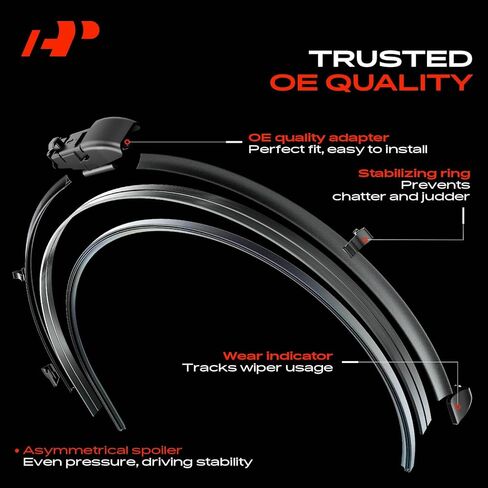 A-Premium Pack of 2 Windshield Wiper Blades with Wear Indicator & Towel - Compatible with Subaru Ascent 2019-2024 - 26" and 20", Gen2V5 Connector, Left and Right in Saudi Arabia