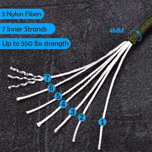 100ft 4mm Paracord Rop Utility Parachute Cord for Crafting, Tent, Camping, Clothes line, Hiking, Fishing in Saudi Arabia
