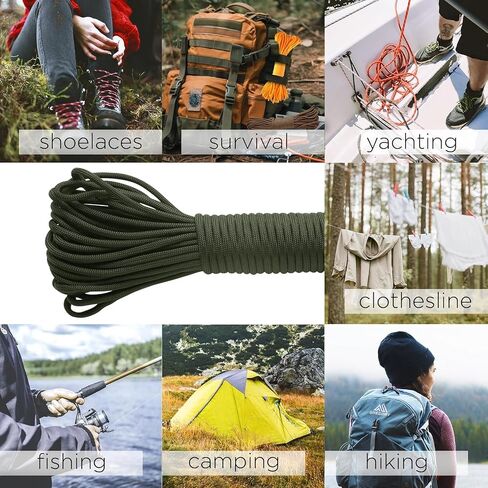 100ft 4mm Paracord Rop Utility Parachute Cord for Crafting, Tent, Camping, Clothes line, Hiking, Fishing in Saudi Arabia