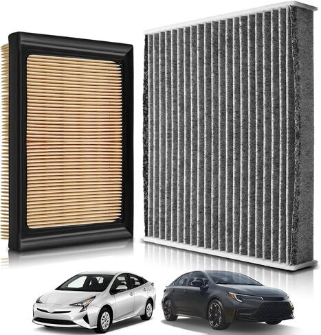17801-21060 87139-0E040 Engine Air Filter & Cabin Air Filter Fit for Toyota Corolla L4-1.8L(2020-2025) Prius L4-1.8L(2016-2022) Prius AWD-e L4-1.8L(2019-2022) in Saudi Arabia