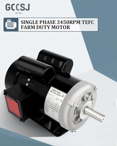 Electric Motor 1/2HP Farm Duty Single Phase Motor 1750RPM 115/230V 56 Frame 5/8"Shaft Diameter 60HZ 4Pole TEFC CW/CCW in Saudi Arabia