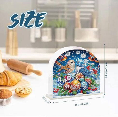 Diamond Art Napkin Holder, Angel Acrylic Napkin Holder for Table, Diamond Painting Napkin Holders for Paper Napkins, Diamond Painting Kits Cocktail Holders for Paper, Dining Table Decor in Kuwait
