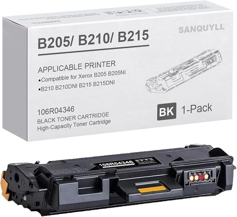 Compatible Xerox B205/ B210/ B215 Toner Cartridge for B205 Toner Cartridge B210 Toner Cartridge B215 Toner Cartridge for 106R04347 Toner Cartridge B205NI B210DNI B215DNI Printer(2-Pack Black) in Kuwait