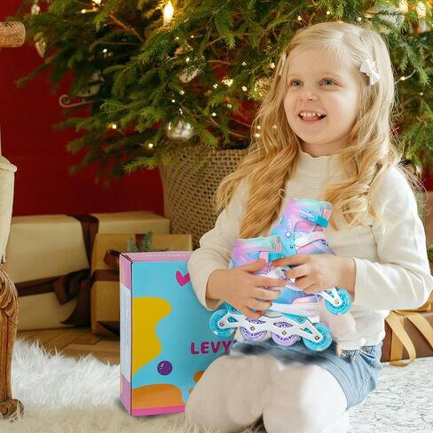 Kids Adjustable Inline Skates for Girls Size M Ages 5-12 Blades Skate with Outdoor All Light Up Wheels for Beginner Women in Saudi Arabia