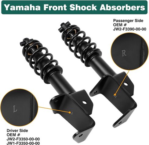 Yamaha Front Shocks Absorbers Set Fit Yamaha G29 Drive 2007-2016 Golf Cart Passenger and Driver Side OEM JW2-F3390-00-00 JW2-F3350-00 (Red) in Saudi Arabia