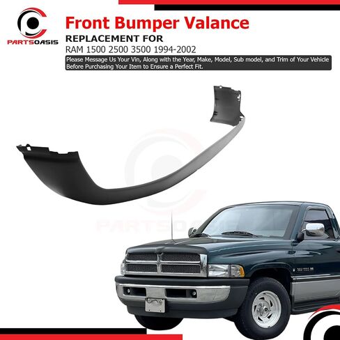New Aftermarket Pickup Front Lower Bumper Valance Matte Dark Gray Textured Compatible With 1994-2002 RAM 1500 2500 3500 CH1000232 55076614AC in Saudi Arabia