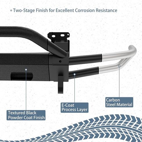 Hooke Road Cayenne 957 Front Bumper w/Bull Bar for 2008 2009 2010 Porsche Cayenne 957, Sturdy Steel Tube Bumper with Skid Plate & D-ring Mounts in Saudi Arabia