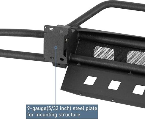 Hooke Road Cayenne 957 Front Bumper w/Bull Bar for 2008 2009 2010 Porsche Cayenne 957, Sturdy Steel Tube Bumper with Skid Plate & D-ring Mounts in Saudi Arabia