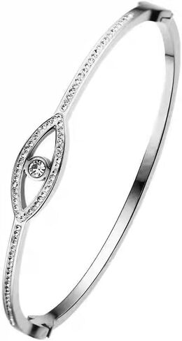 Dainty Gold Plated Bracelet for Women Thin Hinged Bangle with Cubic Zirconia Elegant European Minimalist Jewelry Stackable Trendy Gift Gold/Sliver in Saudi Arabia