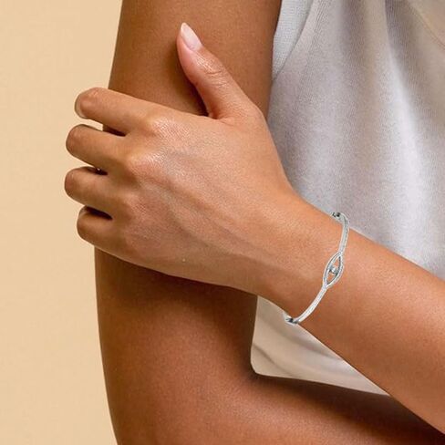 Dainty Gold Plated Bracelet for Women Thin Hinged Bangle with Cubic Zirconia Elegant European Minimalist Jewelry Stackable Trendy Gift Gold/Sliver in Saudi Arabia