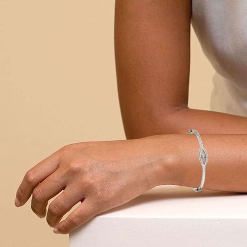Dainty Gold Plated Bracelet for Women Thin Hinged Bangle with Cubic Zirconia Elegant European Minimalist Jewelry Stackable Trendy Gift Gold/Sliver in Saudi Arabia
