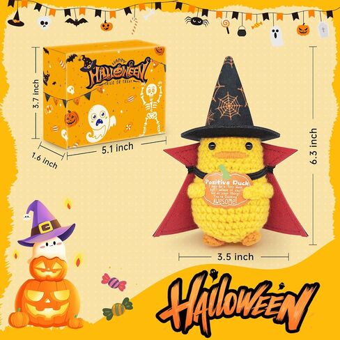 Unique Gifts for Halloween Kids and Teens - Mini Funny Emotional Support Pickle with Halloween Magic Hat and Cloak - Cute Knitted Plush Doll Halloween Decoration for Women, Toddlers, Adult in Saudi Arabia