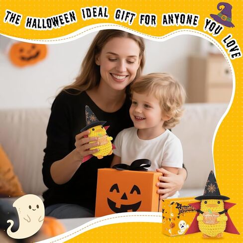 Unique Gifts for Halloween Kids and Teens - Mini Funny Emotional Support Pickle with Halloween Magic Hat and Cloak - Cute Knitted Plush Doll Halloween Decoration for Women, Toddlers, Adult in Saudi Arabia
