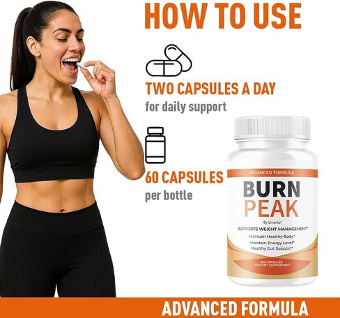BurnPeak Capsules Advanced Premium Formula All Natural, 60 Capsules for 1 Month in Saudi Arabia