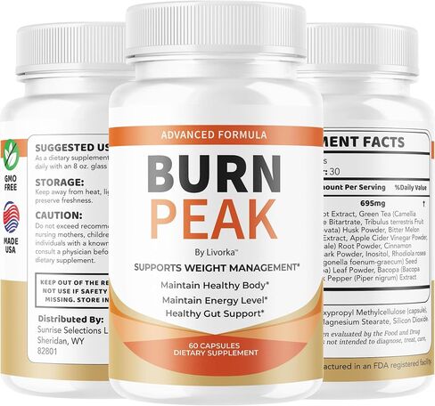 BurnPeak Capsules Advanced Premium Formula All Natural, 60 Capsules for 1 Month in Saudi Arabia