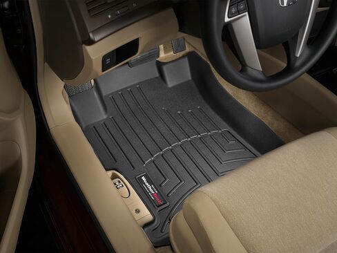 WeatherTech Custom Fit FloorLiners for Honda Accord - 1st Row (441481), Black in Saudi Arabia