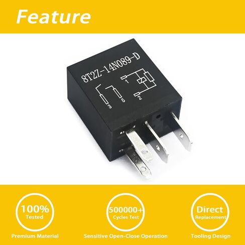 2 Packs 8T2Z14N089D Relay, 12V 4 Pins, Automotive Relay in Saudi Arabia