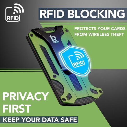 Slim Aluminum Wallet – RFID Blocking Tactical Card Holder – Minimalist Travel Wallet for Men in Saudi Arabia