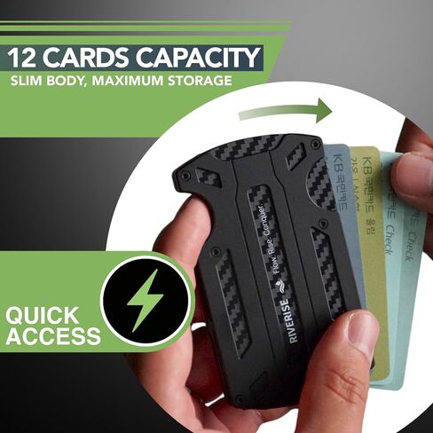 Slim Aluminum Wallet – RFID Blocking Tactical Card Holder – Minimalist Travel Wallet for Men in Saudi Arabia