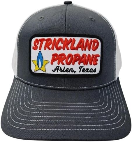 Strickland Propane Rich 112 Mesh Snapback Cap, Gray Trucker Hat with Embroidered Patch, One Size in Saudi Arabia