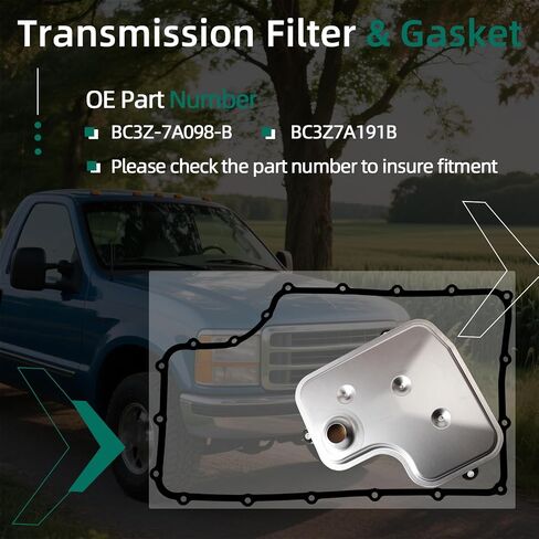فلتر ناقل الحركة ومجموعة الحشية مناسب لفورد F-250 F-350 F-450 F-550 6.7L Powerstroke W/ 6R140 ناقل الحركة 2011-2019 استبدل BC3Z-7A098-B، BC3Z-7A191-B in Saudi Arabia