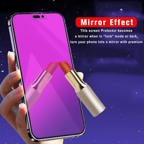 متوافق مع iPhone 14 ومتوافق مع iPhone 13 / 13Pro واقي شاشة للخصوصية مكون من قطعتين متدرج ملون ومضاد للضوء الأزرق لحماية العين من الزجاج المقسى ومضاد للزقزقة ومضاد للتجسس عالي الدقة (أرجواني 6.1 بوصة) in Kuwait