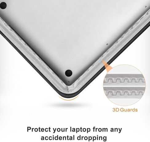 MOSISO 360 Protective Laptop Bag, 15.6 inch Computer Bag Compatible with MacBook Pro 16, HP, Dell, Asus Notebook, Side Open Sleeve with 2 Rectangle Zipper Pockets&Extendable Handle, Black in Saudi Arabia