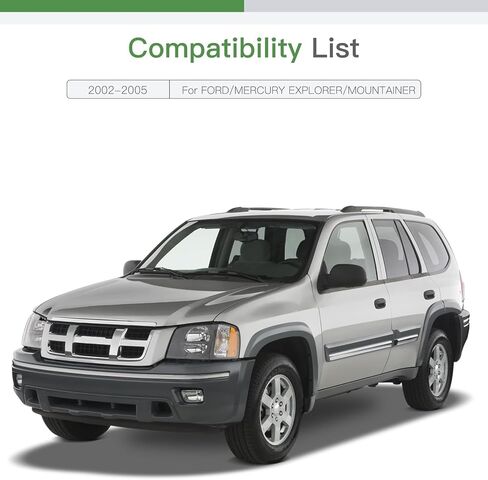 SCITOO مرآة الرؤية الجانبية زجاج الجانب الأيمن للركاب مناسب لـ 2002-2005 لسيارة FORD/MERCURY EXPLORER/MOUNTAINER مع زجاج مرآة خارجي بديل محدب من الكروم in Saudi Arabia