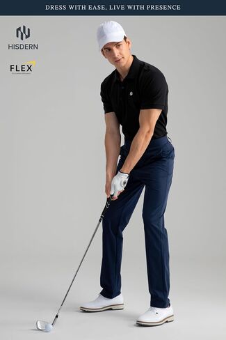 HISDERN Flex 301 Men's Stretch Golf Pants 30"/32" Quick Dry Lightweight Beathable Comfy for Business and Casual in Saudi Arabia