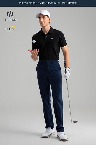 HISDERN Flex 301 Men's Stretch Golf Pants 30"/32" Quick Dry Lightweight Beathable Comfy for Business and Casual in Saudi Arabia