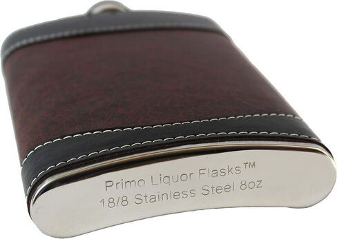 Flasks for liquor for Men, 8oz Heavy Duty Hip Flask with Funnel, Black and Brown, Gift boxed in Saudi Arabia