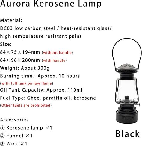 Springhill Aurora Kerosene Lanterns, Oil Lanterns, Kerosene Lamps, Set of Lanterns, Fuel Lantern (Silver) in Saudi Arabia