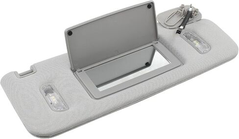 Gray Right Passenger Side Sun Visor with Lights for Chevrolet Silverado 1500 2500 3500 Suburban Tahoe GMC Sierra Yukon Cadillac Escalade 2015 2016 2017 2018 2019 in Saudi Arabia