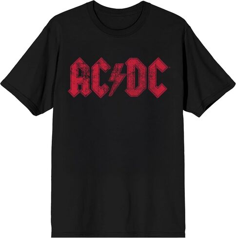 ACDC Weathered Red على تي شيرت أسود قصير الأكمام للكبار in Saudi Arabia