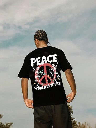 ZDT Mens Graphic Tees Oversized Tshirts Vintage Print Rapper Streetwear Cotton Short Sleeve Casual Top in Saudi Arabia