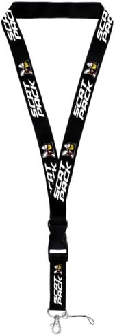 AU-TOMOTIVE GOLD INC. Officially Licensed Dodge Scat Pack Lanyard Keychain (White on Black) in Saudi Arabia