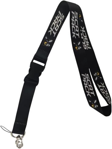 AU-TOMOTIVE GOLD INC. Officially Licensed Dodge Scat Pack Lanyard Keychain (White on Black) in Saudi Arabia