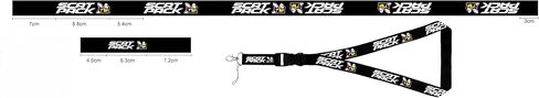 AU-TOMOTIVE GOLD INC. Officially Licensed Dodge Scat Pack Lanyard Keychain (White on Black) in Saudi Arabia