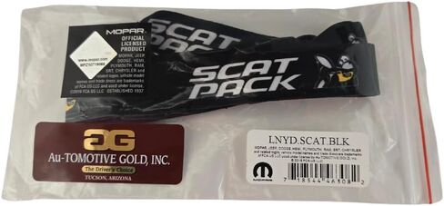 AU-TOMOTIVE GOLD INC. Officially Licensed Dodge Scat Pack Lanyard Keychain (White on Black) in Saudi Arabia