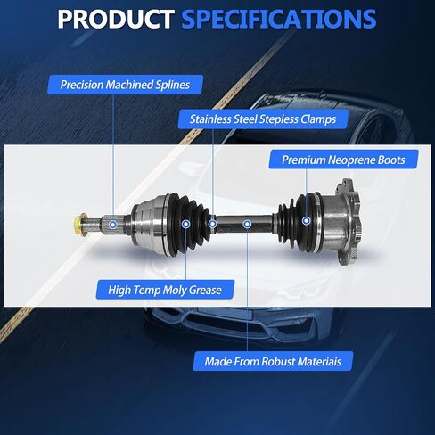 Maxfavor CV Axle Front Fit for Chevy Silverado 2500/3500 HD 2011-2019, for GMC Sierra 2500/3500 HD 2011 2012 2013 2014 2015 2016 2017 CV Axle, A Pair Left Right Side Driver Passenger CV Shaft RWD/4WD in Saudi Arabia